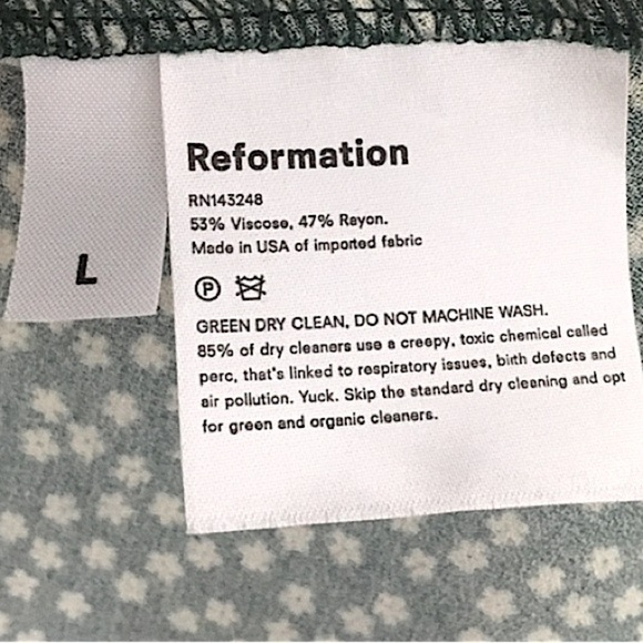 Reformation Christa Midi Wrap Dress Puff Sleeve Floral Size Large - Picture 12 of 15